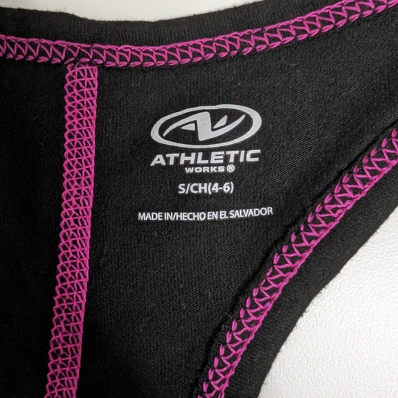 Women's Athletic Works Tank Top 'Plank Now Wine Later" Size S Racerback Black - Picture 4 of 7